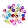 Baking Paint Transparent Crackle Glass Beads X1-DGLA-Q018-4mm-M01-2