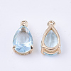 Transparent Glass Charms X-GLAA-T007-11C-2