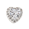 Brass Micro Pave Cubic Zirconia Beads KK-D408-11S-03A-1