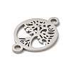 Tarnish Resistant 304 Stainless Steel Connector Charms STAS-D013-02D-P-2