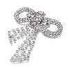 Crystal Rhinestone Bowknot Lapel Pin JEWB-T002-33S-4