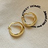 Retro Brass Huggie Hoop Earrings Earrings for Womenes BM9538-4-1