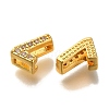 Rack Plating Number Brass Micro Pave Clear Cubic Zirconia Silde Charms KK-A231-13H-2