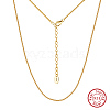 925 Sterling Silver Wheat Chain Necklaces for Women NJEW-H048-03G-3