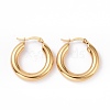 PVD Vacuum Plating 304 Stainless Steel Chunky Hoop Earrings for Women EJEW-G298-09G-1