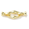 Rack Plating Brass Fold Over Clasps KK-Q797-05G-1