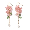 Shell Pearl Dangle Earrings EJEW-TA00617-03-2