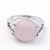 Natural Rose Quartz Rings G-S242-09-B-5