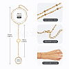 304 Stainless Steel Sun Link Chain Ring Bracelets for Women BJEW-TAC0055-3
