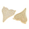 Brass Micro Pave Clear Cubic Zirconia Pendants KK-L275-71I-G-2