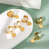304 Stainless Steel Open Cuff Finger Rings RJEW-UN00013-4