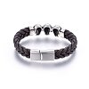 Leather Cord Bracelets BJEW-G603-19-3