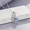 Alloy Moon with Mermaid Pendant Necklaces PW-WG30894-01-2