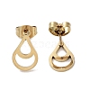 PVD Vacuum Plating 304 Stainless Steel Stud Earrings for Women EJEW-A048-36G-2