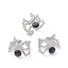 Spider Natural Hypersthene Cuff Rings RJEW-G273-02P-04-1
