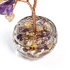 Natural Amethyst and Yellow Quartz Chips Tree of Life Decorations DJEW-B013-01B-3