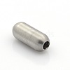 304 Stainless Steel Matte Surface Magnetic Clasps with Glue-in Ends STAS-O042-A-24-3