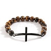 Natural Tiger Eye Beaded Stretch Bracelets for Women Men MG9269-4-1