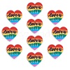 10Pcs Multi-color Love Silicone Beads JX655A-2