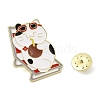 Summer Beach Cartoon Cat Enamel Pins JEWB-S034-03G-A-2