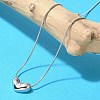 Anti-Tarnish 304 Stainless Steel Pendant Necklaces for Women NJEW-K255-17P-1