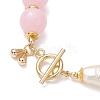 Imitation Gemstone & ABS Imitation Pearl Acrylic Beaded Bracelets for Women BJEW-JB12157-03-3