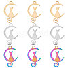 Beebeecraft 30Pcs 3 Colors 304 Stainless Steel Pendants STAS-BBC0001-40-1