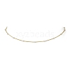Glass Pearl Round Beaded Chain Necklace NJEW-JN04336-3