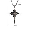 Religion Alloy Layered Cross Pendant Necklaces for Unisex WG392DA-01-3