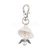 Angel Alloy & Natural Shell Pendant Decorations HJEW-JM02016-02-1