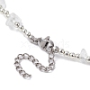 Opalite & Alloy Star Charms Bib Necklace with Chips Beaded Chains NJEW-JN04512-02-5