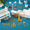  26Pcs 13 Styles Castle & Star Wing & Dress & Heart Alloy Open Back Bezel Pendants FIND-TA0002-93-7