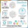 DIY Luminous Flat Round Plastic & Acrylic Beads Bracelet Kits DIY-AR0004-15-3