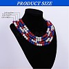 Polymer Clay Rhinestone Round Beaded Necklaces NJEW-SW00049-04-2