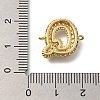 Brass Micro Pave Cubic Zirconia Links KK-I717-04Q-3