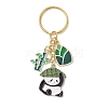 Panda Alloy Enamel Pendants Keychain KEYC-JKC00576-3