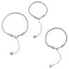 304 Stainless Steel European Round Snake Chains Bracelets MAK-UN0001-15P-1