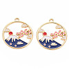 Alloy Enamel Pendants X-ENAM-S126-112-NR-2