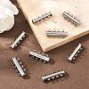 Non-Tarnish 4-Strands 304 Stainless Steel Slide Lock Clasps LS-STAS-H402-35P-01-5