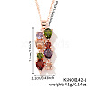 Brass Cubic Zirconia Long Tassel Pendant Necklaces for Fashionable Statement Style DV3387-1-1