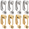 SUNNYCLUE 20Pcs 2 Styles 304 Stainless Steel Clip-on Earring Converters Findings STAS-SC0006-83-1