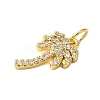 Rack Plating Brass Micro Pave Cubic Zirconia Pendants KK-P279-09G-2