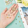 42Pcs 7 Colors Brass Enamel Links Connectors KK-FH0003-09-3