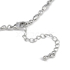 Rack Plating Brass Oval Link Chain Necklaces for Women NJEW-K382-13B-P-2