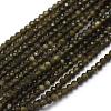 Natural Golden Sheen Obsidian Beads Strand G-E411-34-2mm-1