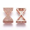 Brass Micro Pave Cubic Zirconia Pendants ZIRC-G092-20RG-1