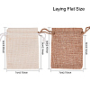 Burlap Packing Pouches Drawstring Bags ABAG-BC0001-08-9x7-5