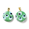 Handmade Evil Eye Lampwork Pendants LAMP-F030-01G-05-2