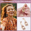 2 Pairs 2 Styles Alloy Rhinestone Dangle Stud Earrings EJEW-UN0002-77-4