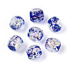 Handmade Foil Lampwork Beads Strands FOIL-T008-01B-2